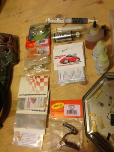 Slot car magnets - controller spare parts - axle grease - braid oil