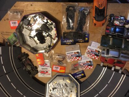 Slot car chassis and body spare parts. Other stuff already listed.